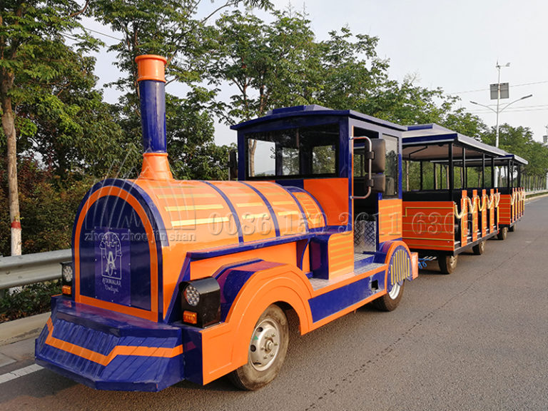 Tourist Orange Trackless Train (7) Se Vende Parque