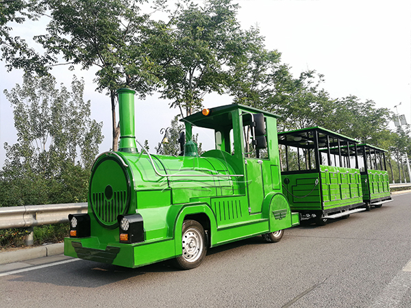 Tren sin rieles verde personalizado